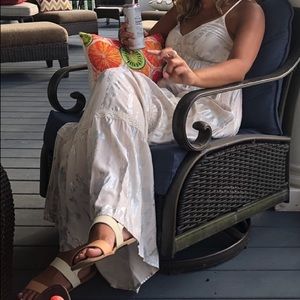 Silver and off white maxi dress